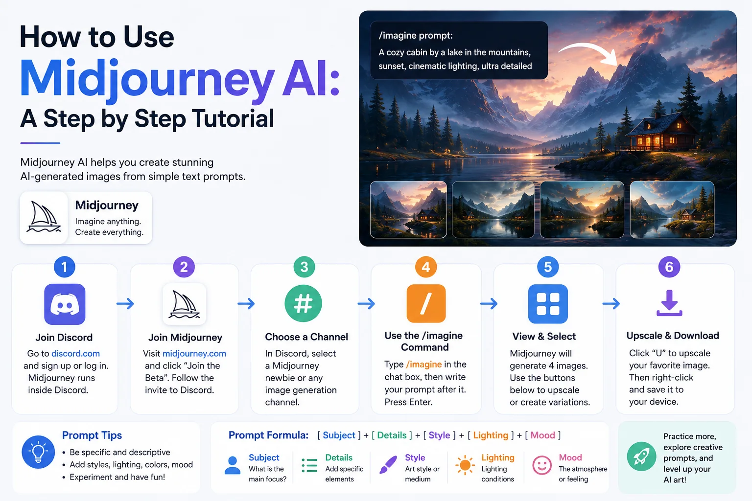 كيفية استخدام Midjourney AI: برنامج تعليمي خطوة بخطوة