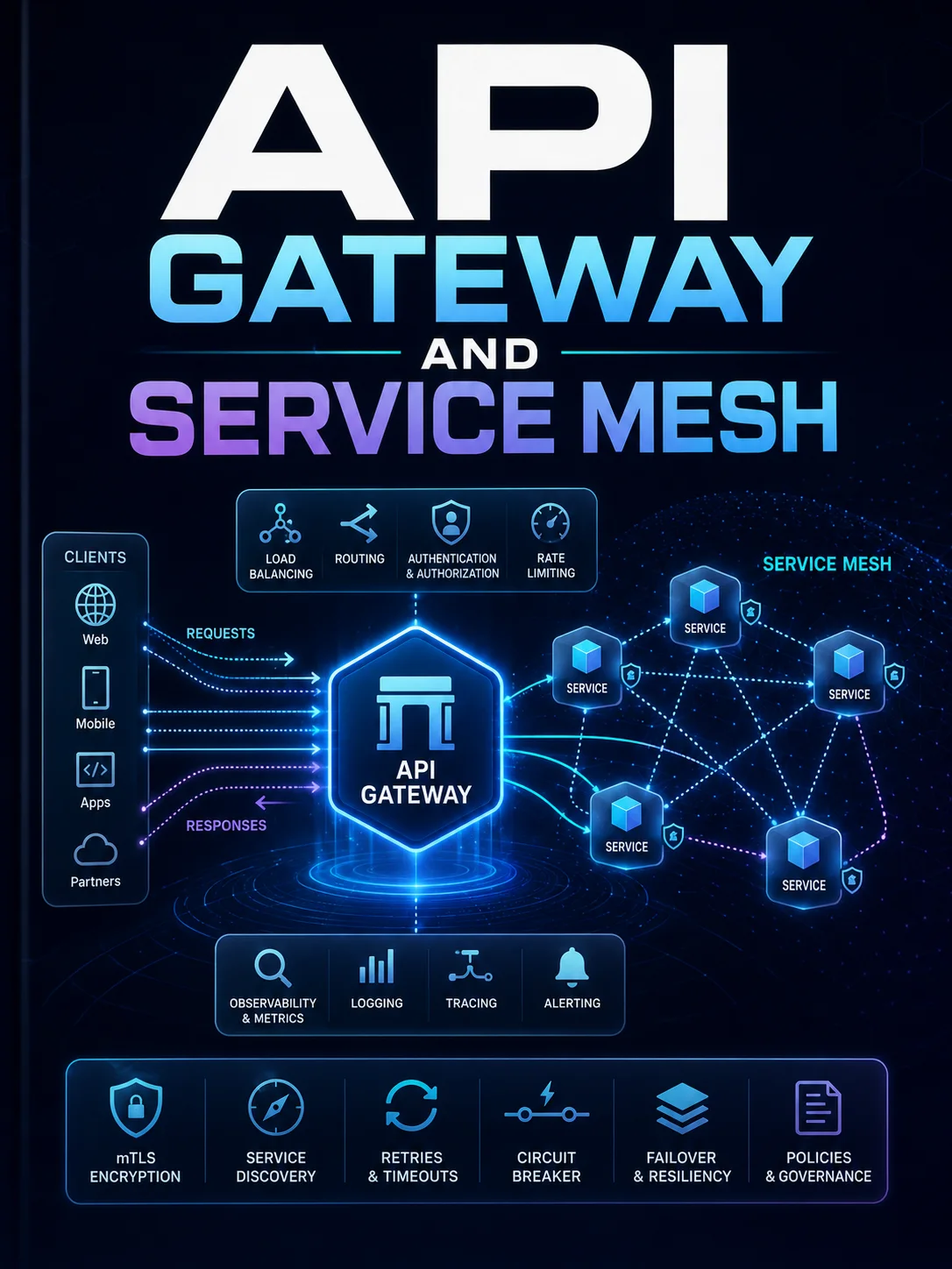 بوابة API وشبكة الخدمات