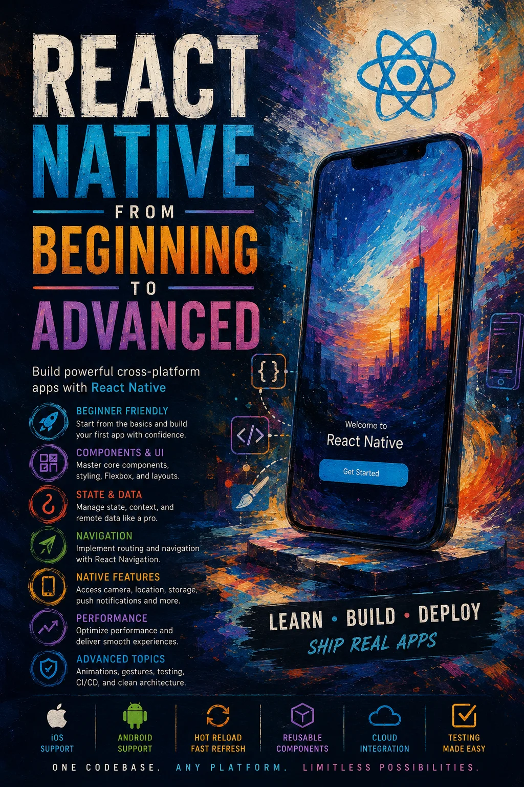 React Native من البداية إلى المستوى المتقدم