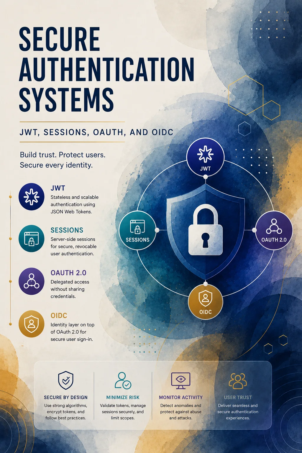Secure Authentication Systems: JWT, Sessions, OAuth, and OIDC